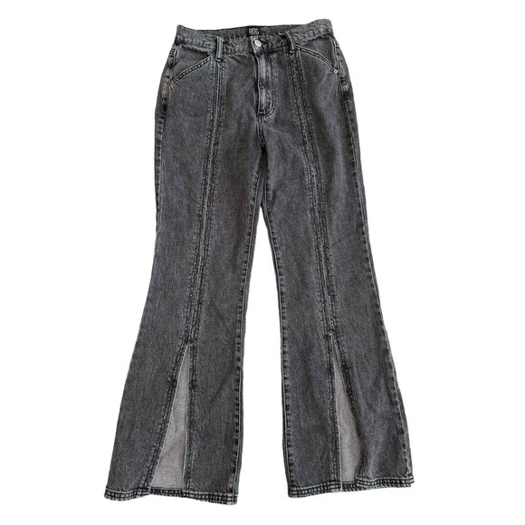 BDG BLACK WIDE‎ LEG SPLIT FLARE JEANS WOMEN'S SIZE 26 URBAN OUTFITTERS BOHO - Picture 1 of 7